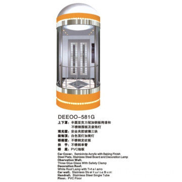 Glass Elevator with Germany Imported Electrical Parts Deeoo-581g